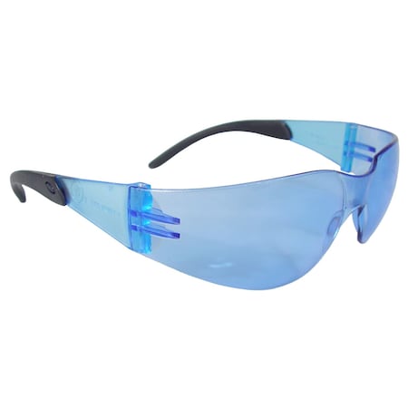 Radians Mirage RT, Safety Glasses, Anti-Scratch, Light Blue Lens, Light Blue Frame, Frameless, 1 PR MRR1B0ID
